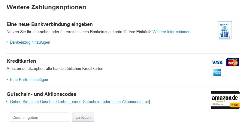 Amazon Vorteilscode einlösen
